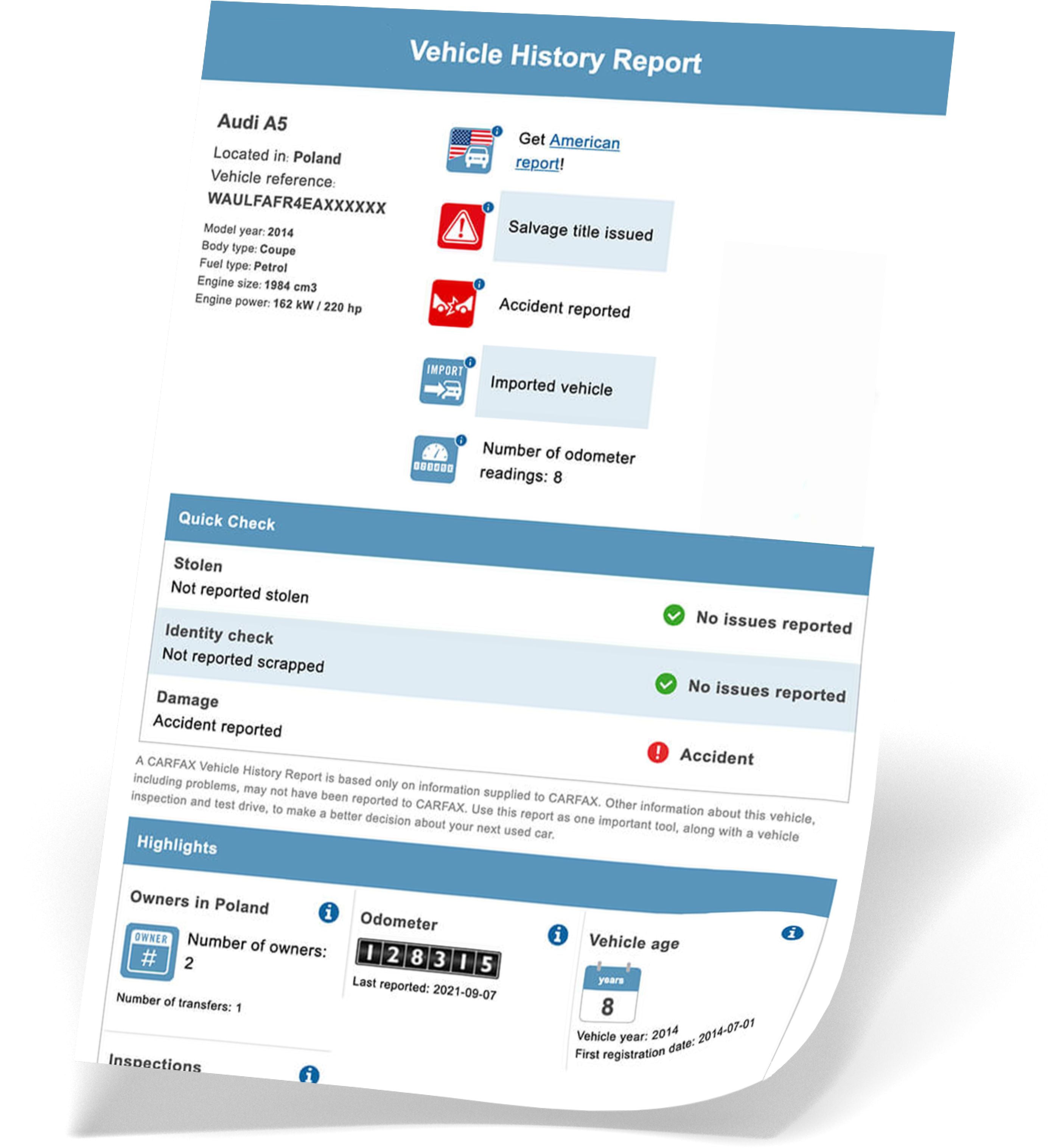 COMPLETE VEHICLE HISTORY REPORT